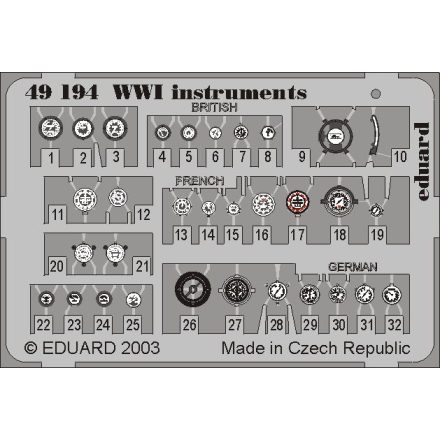 Eduard WWI Instruments
