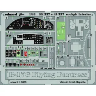   Eduard B-17G Flying Fortress cockpit interior für Revell/Monogram Bausatz fotómaratás