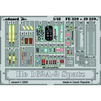 Eduard He 162A-2 Spatz für Tamiya Bausatz fotómaratás