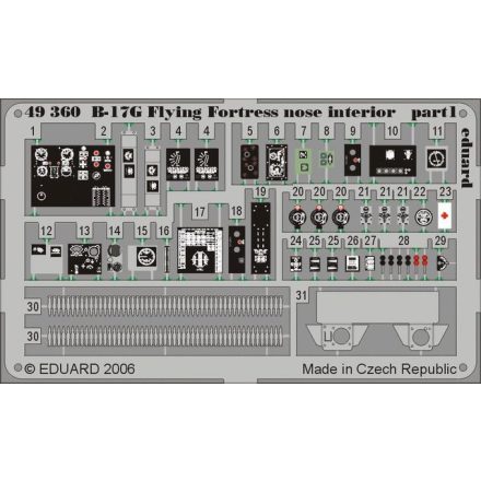 Eduard B-17G nose interior (Revell)