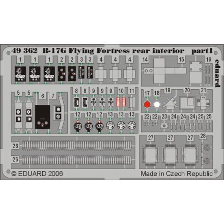 Eduard B-17G rear interior (Revell)