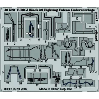   Eduard F-16CJ Block 50 Fighting Falcon undercarriage für Tamiya Bausatz fotómaratás