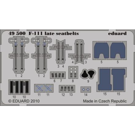 Eduard F-111 late seatbelts (Hobby Boss)