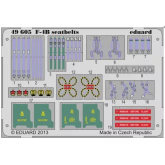 Eduard F-4B seatbelts for Academy fotómaratás