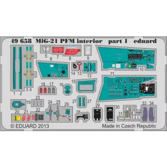 Eduard MiG-21PFM interior (Eduard)