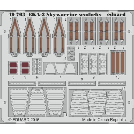 Eduard EKA-3 Skywarrior seatbelts (Trumpeter)