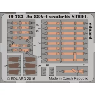 Eduard Ju 88A-4 seatbelts STEEL for ICM fotómaratás