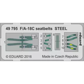 Eduard F/A-18C seatbelts STEEL for Kinetic fotómaratás
