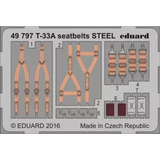 Eduard T-33A seatbelts STEEL für Great Wal. fotómaratás