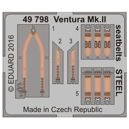Eduard Ventura Mk. II seatbelts STEEL (Revell)