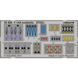 Eduard F-14A seatbelts STEEL (Tamiya)