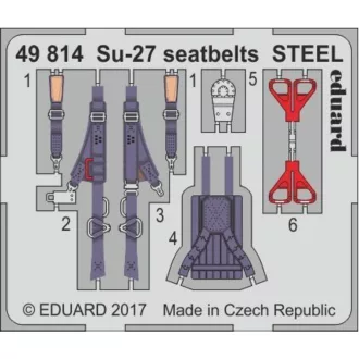 Eduard Su-27 seatbelts STEEL for Hobby Boss fotómaratás
