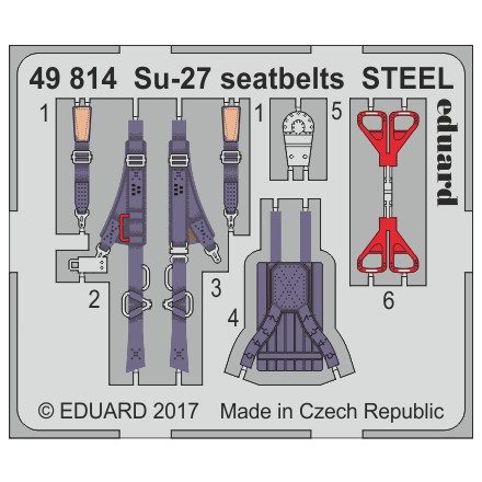 Eduard Su-27 seatbelts STEEL (Hobby Boss)