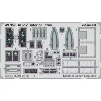 Eduard AH-1Z interior for Kitty Hawk fotómaratás