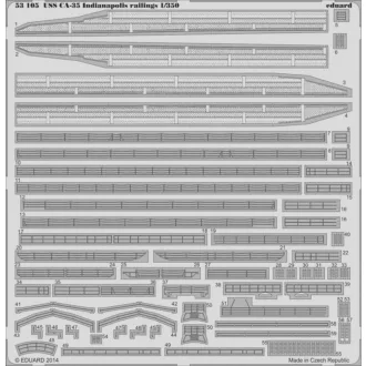   Eduard USS CA-35 Indianapolis railings f.Academ fotómaratás