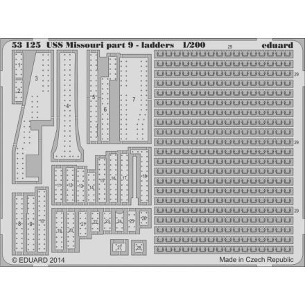 Eduard USS Missouri part 9 - ladders (Trumpeter)