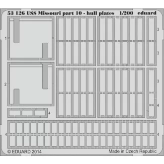   Eduard USS Missouri part 10-hull plates f. Trum fotómaratás