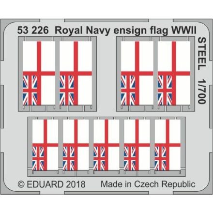 Eduard Royal Navy ensign flag WWII STEEL