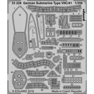   Eduard German Submarine Type VIIC/41 for Revell fotómaratás