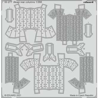 Eduard Akagi rear columns, for HASEGAWA fotómaratás