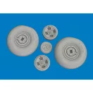 Eduard Spitfire Mk.VIII wheels 4spoke AIRFIX műgyanta repülő kiegészítő