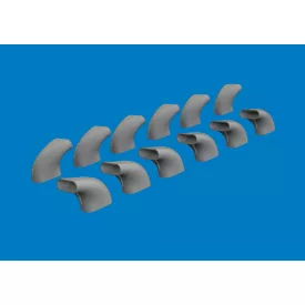 Eduard Bf 109G-5/6 exhaust stacks PRINT (Airfix)
