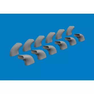   Eduard Bf 109G-5/6 exhaust stacks PRINT for Airfix műgyanta repülő kiegészítő