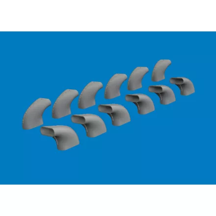 Eduard Bf 109G-5/6 exhaust stacks PRINT (Airfix)