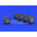 Eduard He 219 wheels for Revell műgyanta repülő kiegészítő