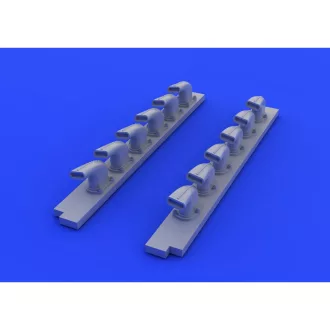   Eduard Bf 109G-6 exhaust stacks for Revell műgyanta repülő kiegészítő