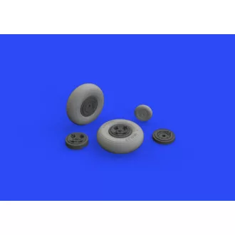   Eduard Spitfire Mk.IX wheels 4spoke w/smooth tire for Tamiya műgyanta repülő kiegészítő