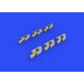 Eduard P-40 exhaust stacks fishtail (Hasegawa)