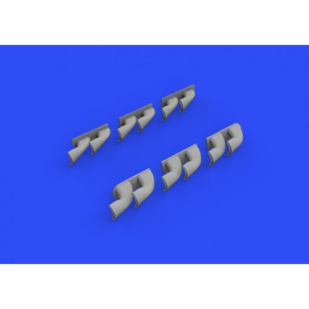 Eduard P-40 exhaust stacks fishtail (Hasegawa)