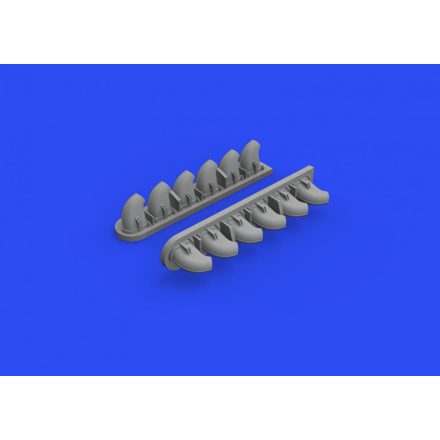 Eduard P-40E exhaust stacks (Trumpeter)