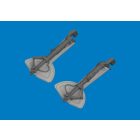 Eduard Bf 109G undercarriage legs PRINT (Revell)