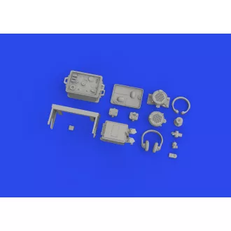   Eduard Sd.Kfz. 251/1 Ausf. C radio equipment PRINT ACADEMY műgyanta repülő kiegészítő