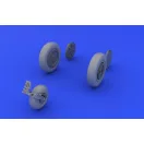 Eduard MiG-21 wheels for Eduard műgyanta repülő kiegészítő