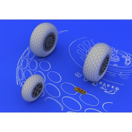 Eduard P-61 wheels (GREAT WALL HOBBY)