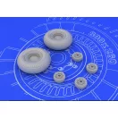 Eduard II-2 Shturmovik wheels for Tamiya műgyanta repülő kiegészítő