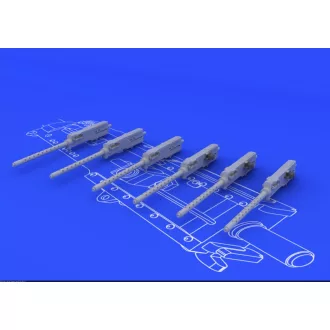   Eduard Browning M-2 guns (6 pcs.) műgyanta repülő kiegészítő