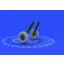 Eduard Spitfire wheels - 5 spoke for Eduard műgyanta repülő kiegészítő