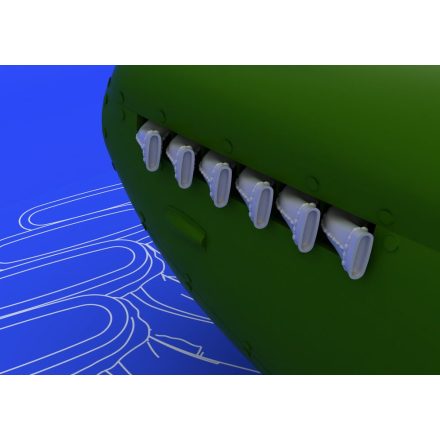 Eduard Spitfire exhaust stacks fishtail (EDUARD)