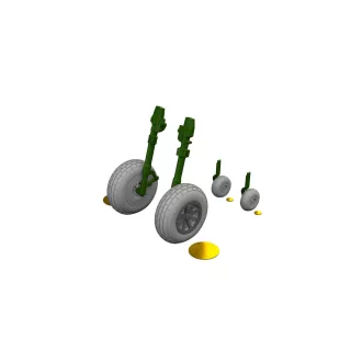   Eduard P-40E wheels block tread EDUARD műgyanta repülő kiegészítő