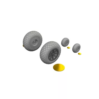   Eduard P-40N wheels diamond tread EDUARD műgyanta repülő kiegészítő