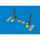 Eduard P-40N undercarriage legs PRINT for Eduard műgyanta repülő kiegészítő