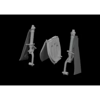   Eduard P-51D undercarriage legs PRINT for Eduard műgyanta repülő kiegészítő