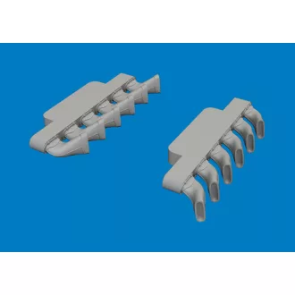   Eduard Spitfire Mk. IX exhaust stacks fishtail PRINT (Airfix)