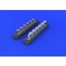 Eduard Bf 109G exhaust stacks for Eduard műgyanta repülő kiegészítő
