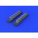 Eduard Bf 109G exhaust stacks for Eduard műgyanta repülő kiegészítő