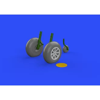   Eduard P-40B wheels for Airfix műgyanta repülő kiegészítő
